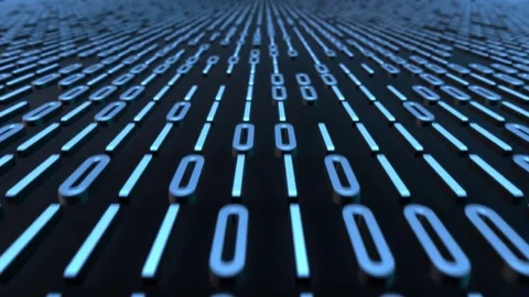 Blue Binary Code Loop 4K Stock Footage 82403423