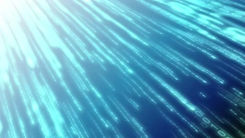 Blue binary code - matrix, Internet, computers concept - 3D 4k animation Video stock 151192106