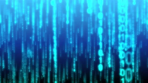 Blue binary code - matrix, Internet, computers concept - 3D 4k animation Stock Footage 151192322