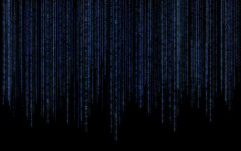 Blue binary code - matrix style background イラスト素材