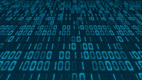 Blue binary code scrolling vertically Stock Footage 115092167