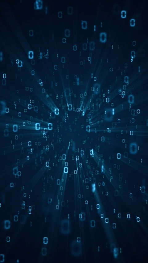 Blue Binary Code Technology Background Stock Footage 312802630