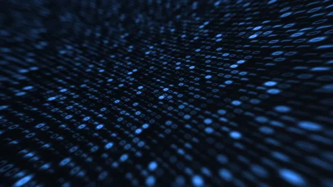Blue Binary Code Technology Motion Background Video stock 164487573