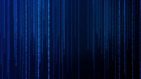 Blue Binary Code,Matrix Code, Falling Digital Symbols Stock Footage 176539602