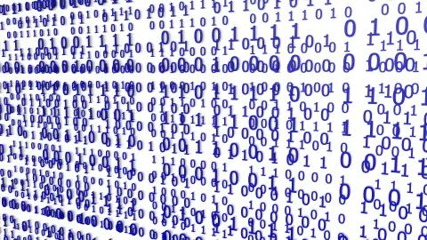 Blue Binary Codes Stock Illustration