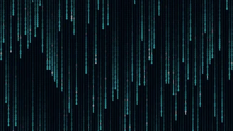 Blue Binary Coding Rain Drop Effect, Cyberspace Data Transfer Matrix Stock Footage 329903129