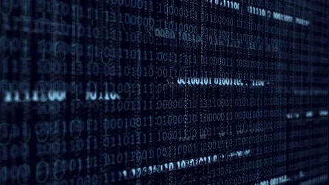 Blue Binary Computer Code Background. Stock Footage 74057254