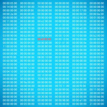 Blue binary computer code Stock Illustration