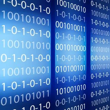 Blue binary computer code repeating vector background . Eps 10 vector Illustrazione stock