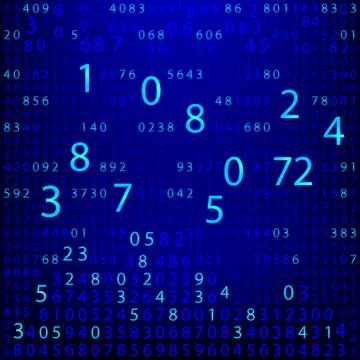 Blue binary computer code repeating vector background . Eps 10 vector Stock Illustration