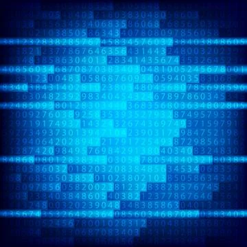 Blue binary computer code repeating vector background . Eps 10 vector Illustrazione stock