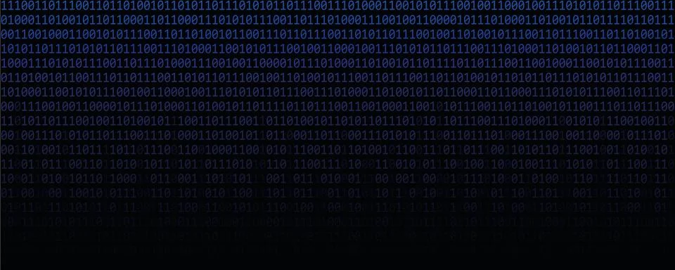 Blue binary data code matrix web technology Stock Illustration