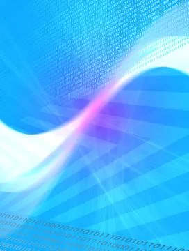 Blue Binary Stock Illustration