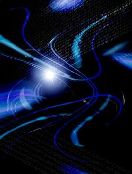 Blue Binary Stock Illustration