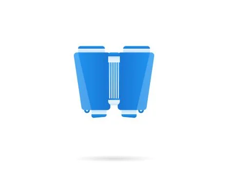 Blue binocular Stock Illustration