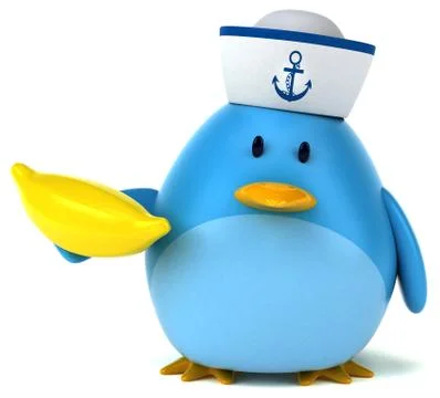 Blue bird - 3D Illustration Stock Illustration