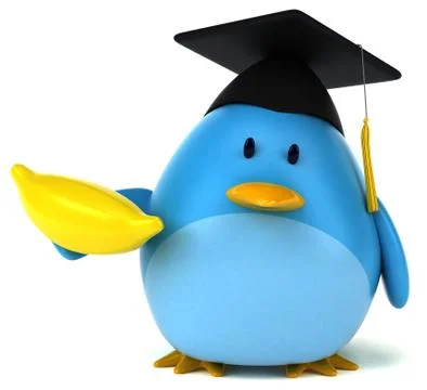 Blue bird - 3D Illustration Stock Illustration