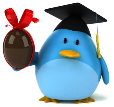 Blue bird - 3D Illustration Stock Illustration