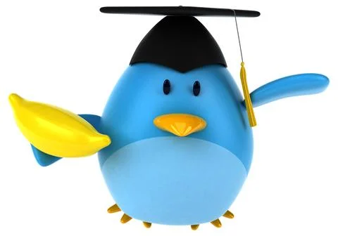 Blue bird - 3D Illustration Stock Illustration