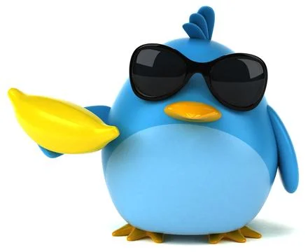 Blue bird - 3D Illustration Stock Illustration