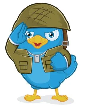 Blue Bird Army Stock Illustration