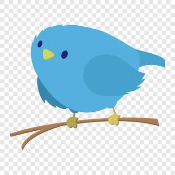 Blue bird on the branch Stock Illustration