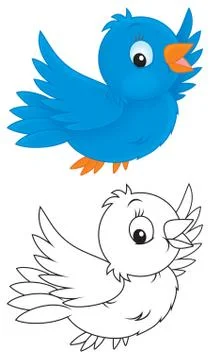 Blue bird Stock Illustration