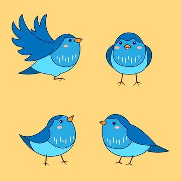 Blue Bird Stock Illustration