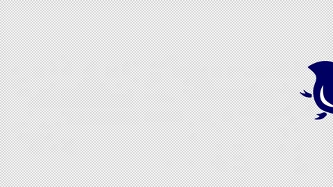 Blue Bird Illustration, One Blue Bird Flying Stock Footage 341232580