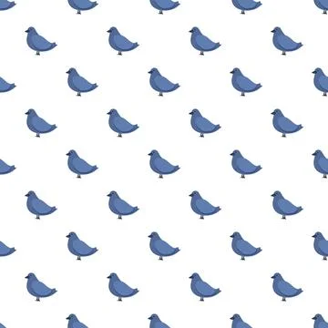 Blue bird seamless pattern graphic design background Illustrazione stock