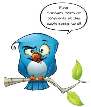 Blue Bird Smarty Stock Illustration