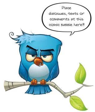 Blue Bird Snob Stock Illustration