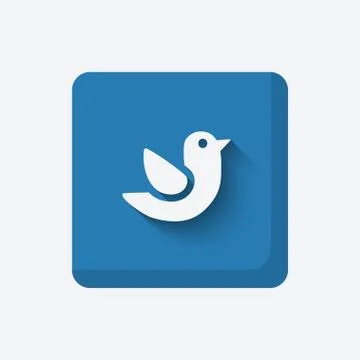 Blue bird symbol Stock Illustration