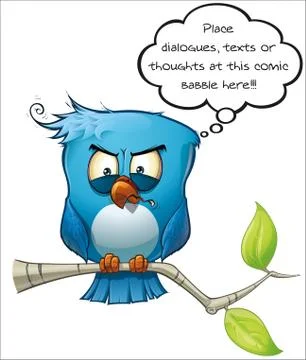 Blue Bird Vicious Stock Illustration
