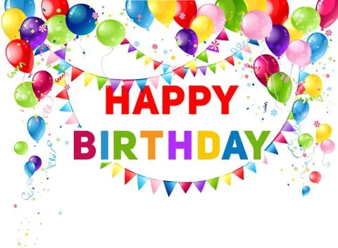 Blue birthday card Stock Illustration