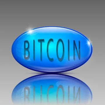 Blue bitcoin ellipse Stock-Illustration