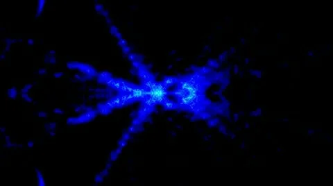 Blue bits mirror 1 Stock Footage 10687091