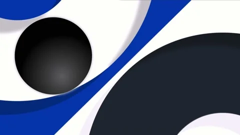 Blue, Black and white circle shapes seamless loop. Motion graphic. Stock Footage 132398860