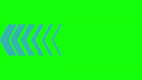 Blue Black Arrow Horizontal 16:9 Green Screen Stock Footage 340461875