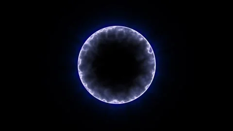 Blue black background. glowing digital circle Stock Footage 276529114