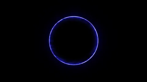 Blue black background motion animation.  glowing circle Stock Footage 275883137