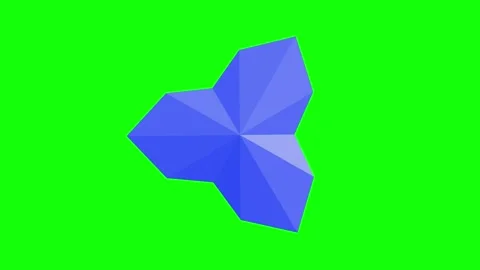 Blue Black Flower Horizontal 16:9 Green Screen Video stock 340461219