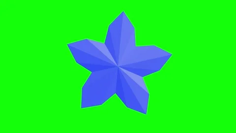 Blue Black Flower Star Horizontal 16:9 Green Screen Video stock 340461229