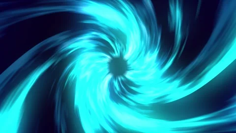 Blue black hole background, rays abstract glowing bright twisted, digital light Video stock 299998893