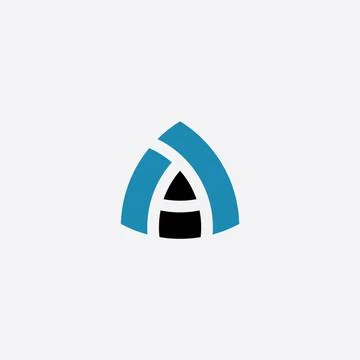 Blue black letter a logotype vector symbol Stock Illustration