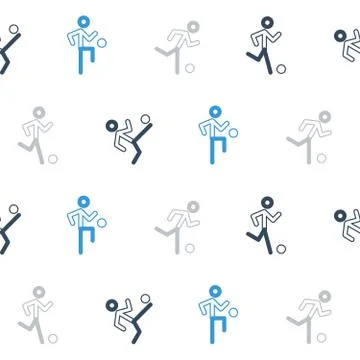 Blue black soccer team pattern and background Illustrazione stock