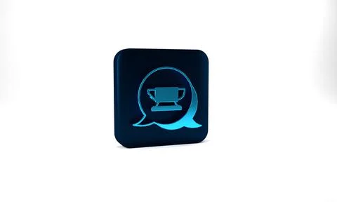 Blue Blacksmith anvil tool icon isolated on grey background. Metal forging Stock Illustration