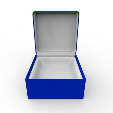 Blue blank gift box Stock Illustration