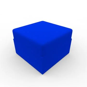 Blue blank gift box Stock Illustration