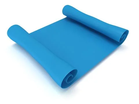 Blue blank scroll paper. Manuscript. 3d render Stock Illustration